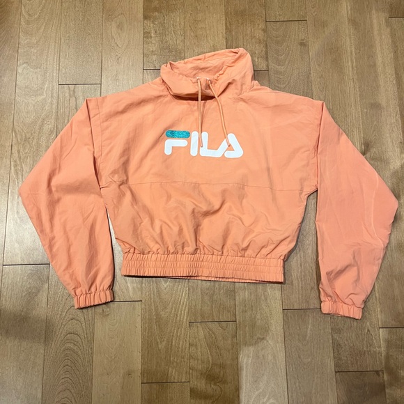 FILA peach nylon drawstring top - Picture 1 of 3